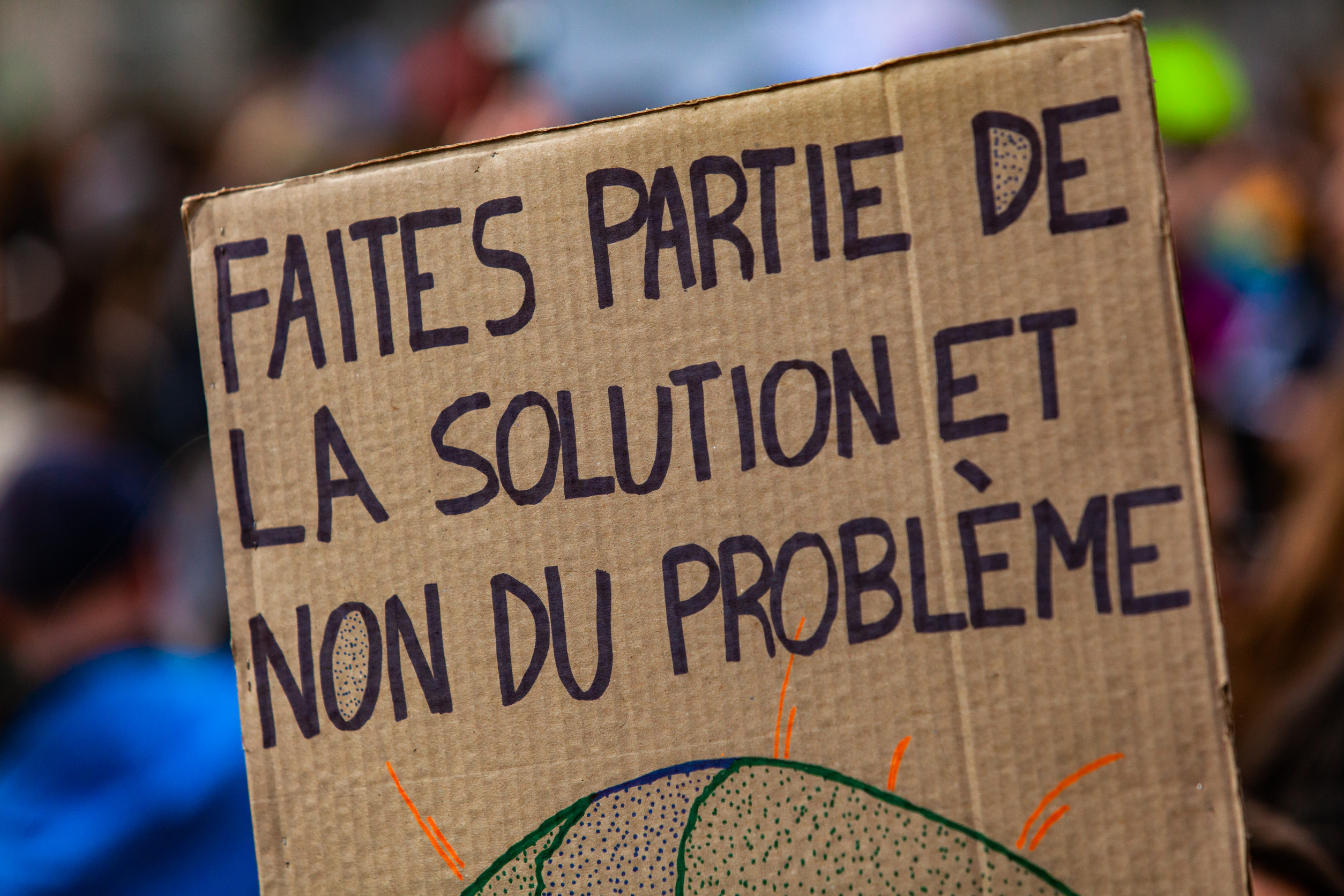 French sign held at ecological protest
